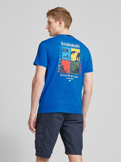 Napapijri T-shirt met ronde hals, model 'GRAS' Koningsblauw - 5