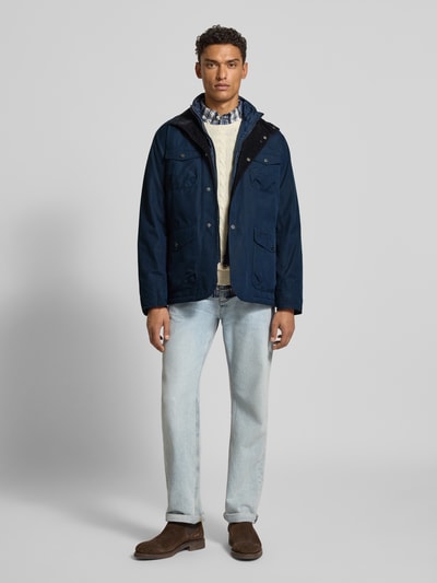 Barbour Regular fit functioneel jack van waterdicht materiaal, model 'OGSTON' Marineblauw - 1