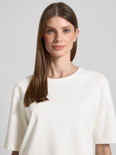 Marc Cain T-Shirt aus Modal-Mix mit Schleifen-Details Offwhite 3