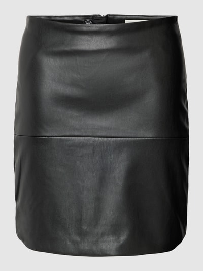 ICHI Spódnica mini z imitacji skóry model ‘Comano’ Czarny 2