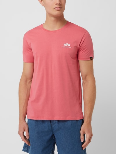 Alpha Industries T-shirt z bawełny Koralowy 4