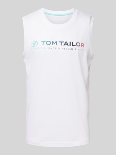 Tom Tailor Tanktop mit Label-Print Weiss 2