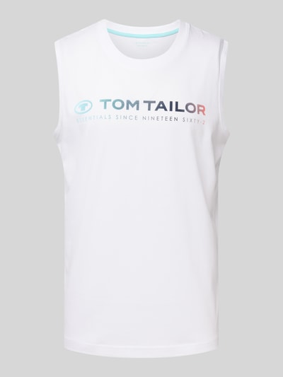 Tom Tailor Tanktop met labelprint Wit - 2