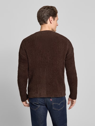Scotch & Soda Gebreid jack met V-hals Donkerbruin - 5