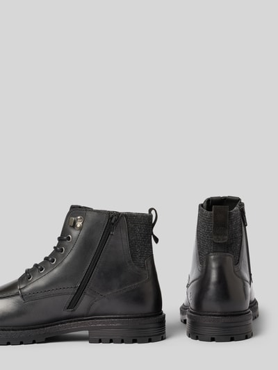 BULLBOXER Boots mit Label-Details und Schnürverschluss Black 2