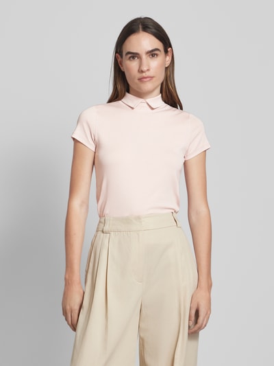 Marc Cain T-shirt met platte kraag Roze - 4