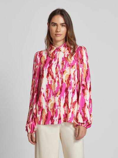 YAS Blouse met structuurmotief, model ‘MARA’ Felroze - 4