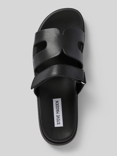 Steve Madden Lederslides mit Klettverschluss Modell 'MISSILE' Black 3