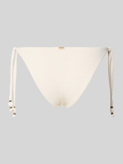 Produktfoto, Bikinibroekje met labeldetail Model 'MASSA' van Banana Moon, materiaalmix met stretch, nauwsluitend model, dames, offwhite kleur, fijne structuur