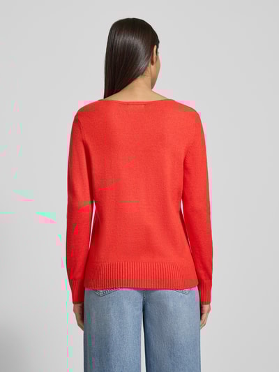 Christian Berg Woman Strickpullover aus Viskose-Mix mit V-Ausschnitt Hellrot Melange 5