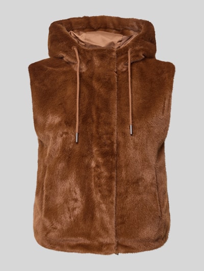 monari Weste aus Kunstfell Cognac 2