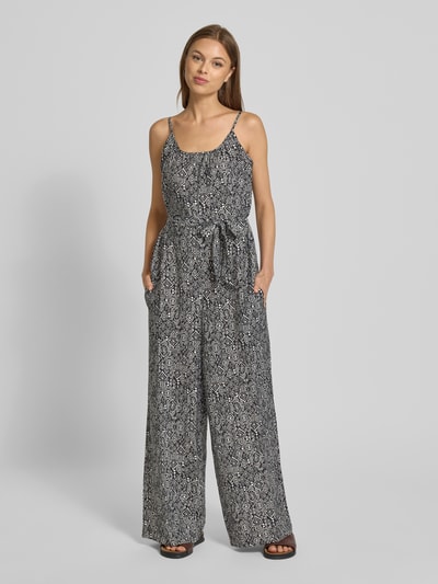 s.Oliver RED LABEL Kombinezon o kroju relaxed fit z mieszanki lnu i wiskozy Czarny 4