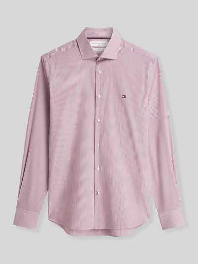 Tommy Hilfiger Slim Fit Businesshemd mit Logo-Stickerei Rot 2