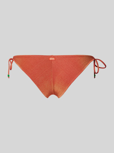 Banana Moon Bikini-Hose mit seitlicher Schnürung Modell 'LINA SEAGLITTER' Orange 3