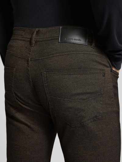 Pierre Cardin Slim Fit Stoffhose mit Viskose-Anteil Modell 'Lyon' Dunkelbraun 3