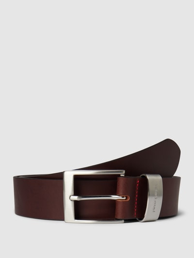 Pierre Cardin Leren riem met matte sluiting Middenbruin - 1