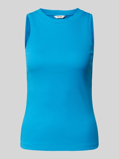 AWARE Tanktop met geribde ronde hals, model 'LAVENDER' Oceaanblauw - 2