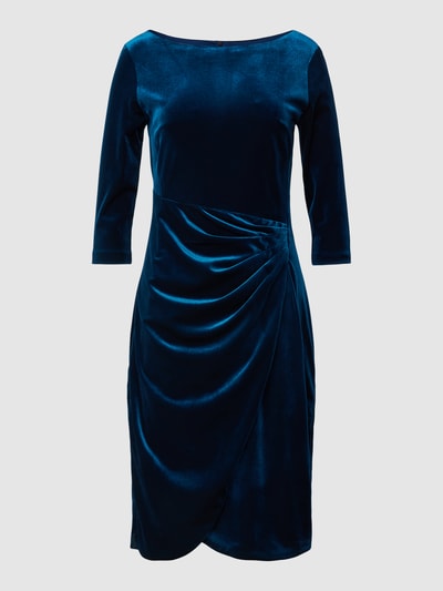 Paradi Cocktailkleid mit Velour-Optik Petrol 2