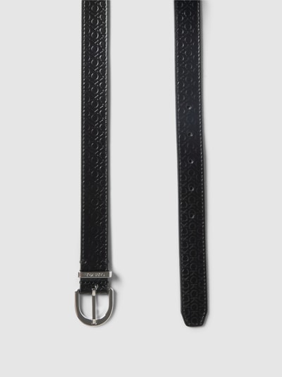 CK Calvin Klein Ledergürtel mit Allover-Logo Modell 'MUST' Schwarz 3