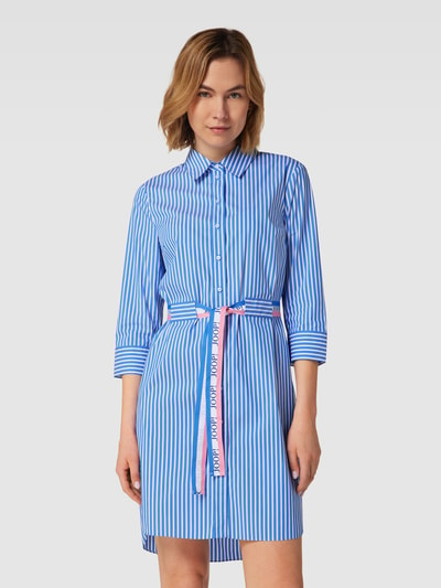 JOOP! Knielanges Kleid mit Bindegürtel Bleu 4