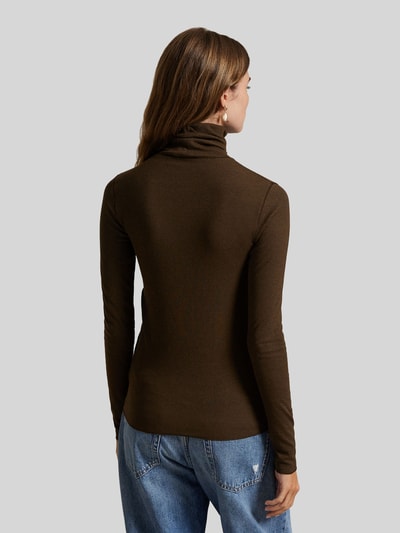 Polo Ralph Lauren Slim Fit Rollkragenpullover aus Baumwoll-Lyocell-Mix Dunkelbraun 5