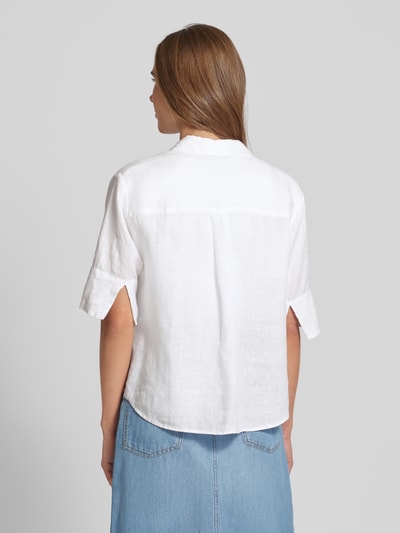 OPUS Bluzka koszulowa z listwą guzikową model ‘Filalia’ Biały 5