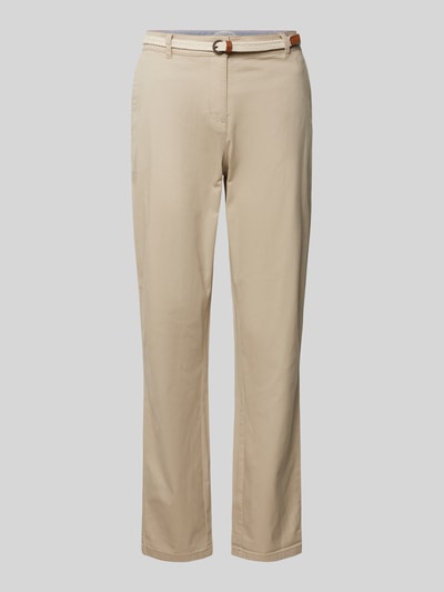 Christian Berg Woman Casual Fit Chino mit Gürtel Sand 1