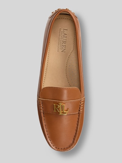 Lauren Ralph Lauren Slipper aus echtem Kalbsleder Cognac 3