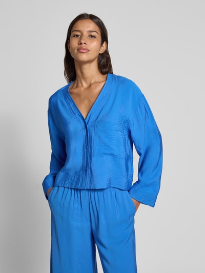 INFLUENCER'S CHOICE BY P&C* Bluzka o kroju relaxed fit z efektem marszczenia Niebieski 4