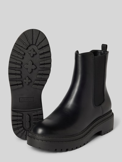 Guess Chelsea boots met logobedeltje, model 'Leanna' Zwart - 4