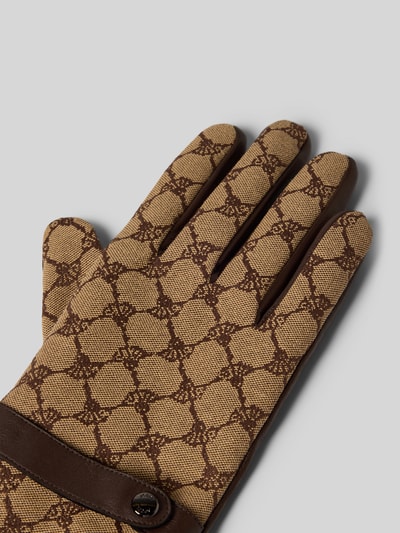 JOOP! Collection Handschoenen met labeldetail Middenbruin - 3