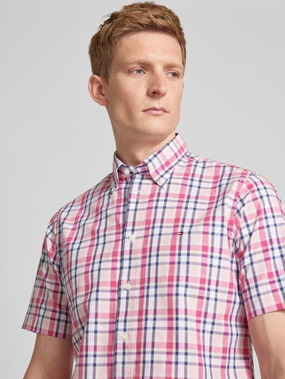 Tommy Hilfiger Regular Fit Business-Hemd mit Button-Down-Kragen Rosa 3