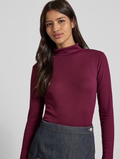 Tom Tailor Regular fit shirt met lange mouwen van katoenmix met col Bordeaux - 3