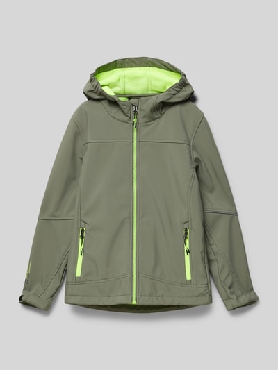 Killtec Kurtka softshell z detalem z logo Oliwkowy 1