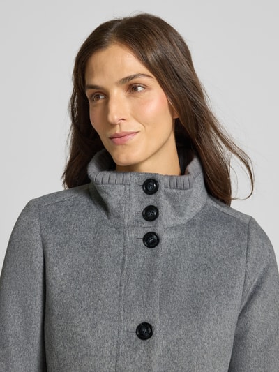 s.Oliver RED LABEL Slim fit lange jas met wol Lichtgrijs gemêleerd - 3