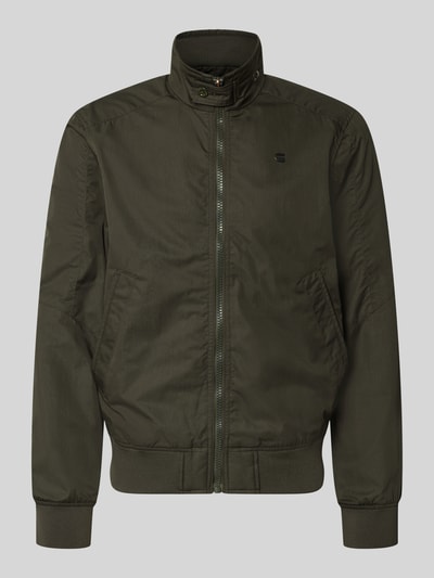 Produktfoto, Jacke mit Stehkragen und Reißverschluss von G-Star Raw aus Baumwoll-Mix in Oliv, Regular Fit, glatte Textur