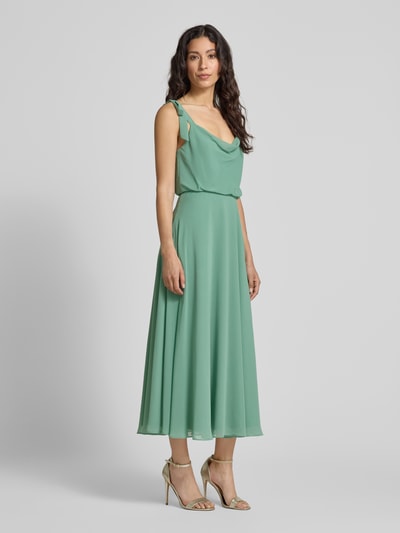Jake*s Cocktail Cocktailkleid mit Wasserfall-Ausschnitt Gruen 1