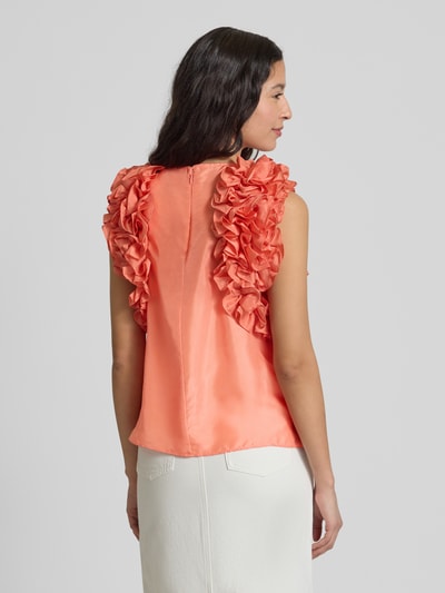 Essentiel Antwerp Regular Fit Blusenshirt mit Rüschen Modell 'Honour' Orange 5