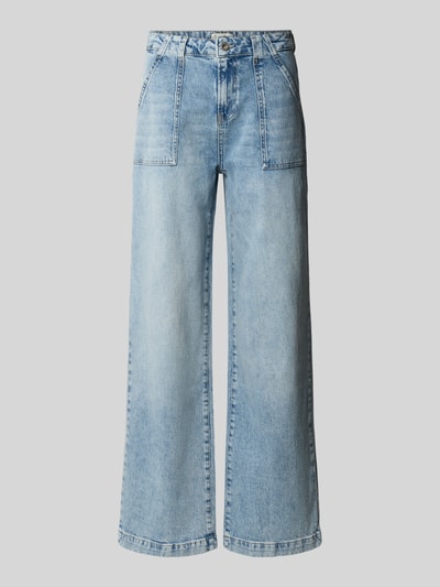 Produktfoto, Relaxed Fit Jeans aus Baumwoll-Mix Modell 'LOLA' von Cars Jeans, hellblau, gerade Form, sichtbare Nähte, strukturierte Baumwoll-Elasthan-Oberfläche