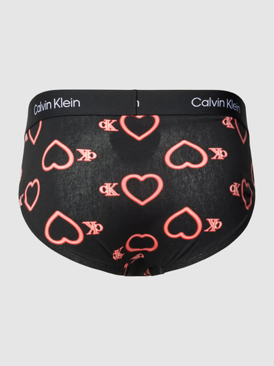 Calvin Klein Underwear Slipy z elastycznym pasem z logo Czarny 3