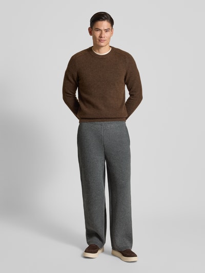 Lacoste Loose Fit Sweatpants aus Woll-Mix  Mittelgrau 1