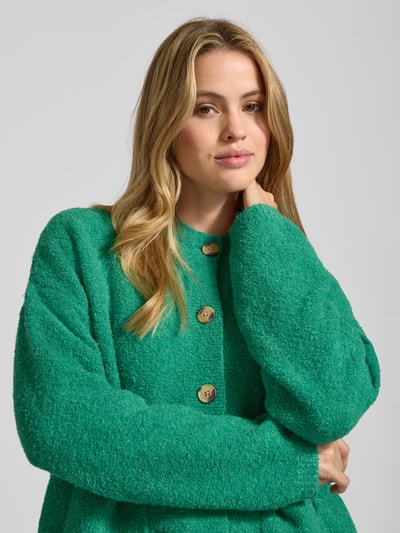 Jake*s Studio Woman Gebreid jack met opgestikte steekzakken Groen - 3