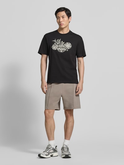 HUGO Regular Fit T-Shirt aus reiner Baumwolle Modell 'DANGEN' Black 1