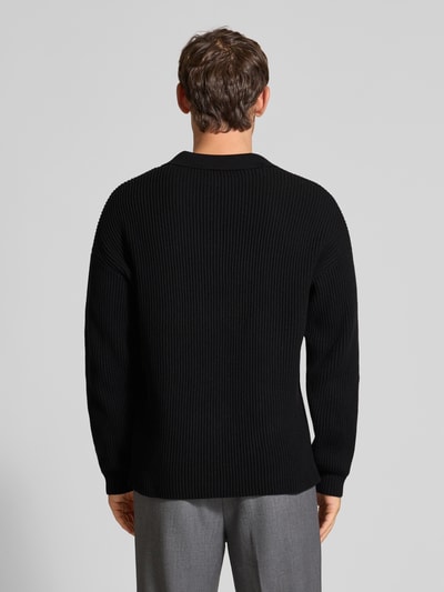 Drykorn Gebreide pullover met polokraag Zwart - 5