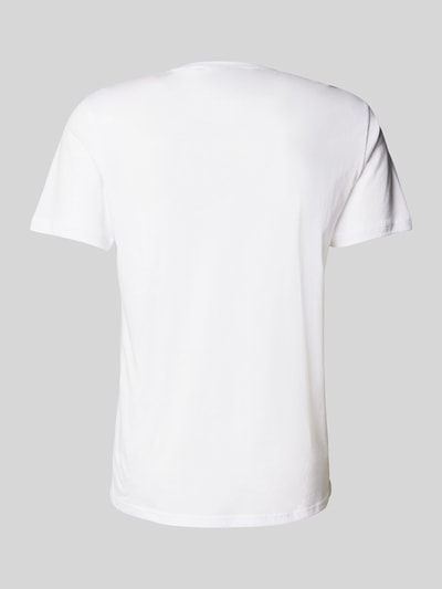 Emporio Armani T-Shirt mit Label-Patch Weiss 3