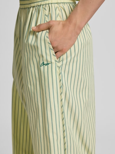 BOSS Orange Wide Leg Hose aus reiner Baumwolle Modell 'C_TIPLYN' Hellgruen 3
