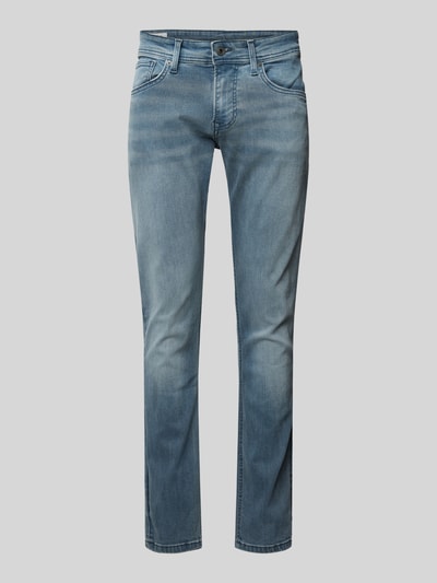 Pepe Jeans Straight Leg Jeans im 5-Pocket-Design Modell 'CASH' Jeansblau 2