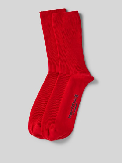 Marc O'Polo Ripp-Socken aus Bio-Baumwoll-Mix Rot 1