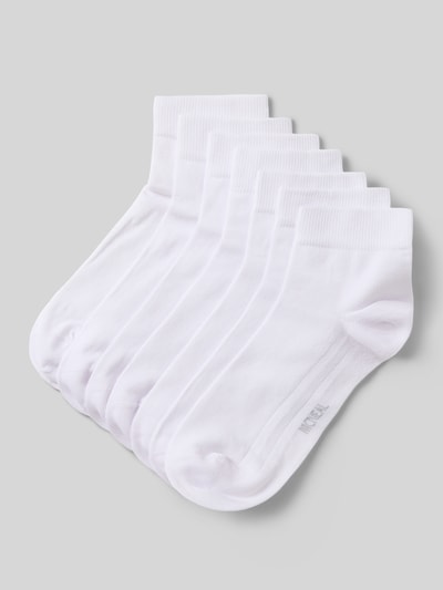Produktfoto, Socken im 7er-Pack mit geripptem Bündchen von MCNEAL, weiß, Baumwoll-Mix mit Stretch-Anteil, Label-Detail, Herren.