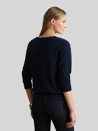 Lauren Ralph Lauren Regular Fit Pullover mit Hundemotiv Marine Melange 5